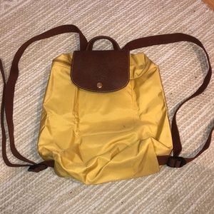 Authentic Long Champ Small Fold Up Backpack